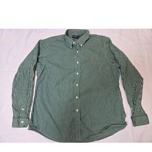 Polo by Ralph Lauren Vintage Custom Fit Striped Long Sleeve Button Down Shirt